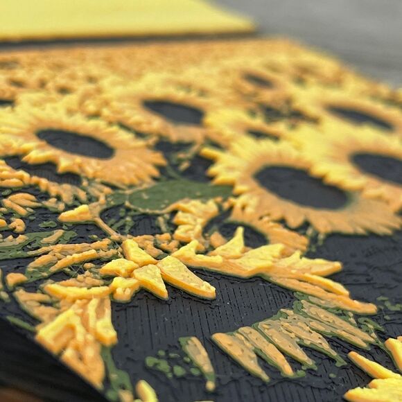 Sunflower Wall Art, Field of Sunflowers, Textured Art - Picture 4 of 10